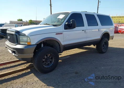 2001 Ford Excursion Limited из США, поврежденный, VIN 1FMSU43F11EA24554